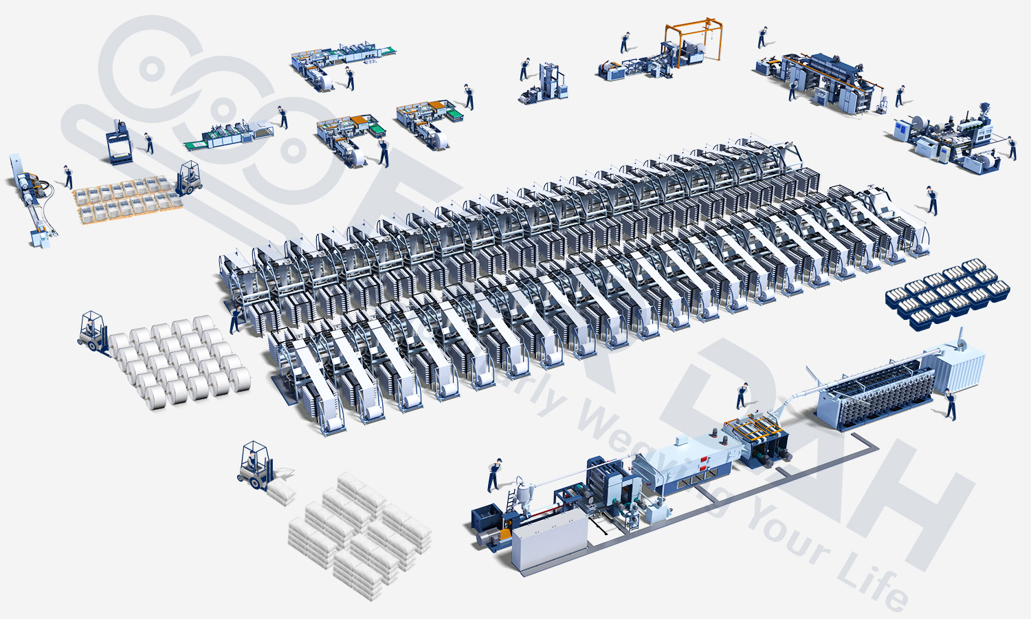 pp woven bag production line