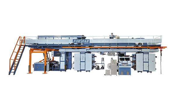 Màquina Impresora flexografica de 8-12 colores, rollo a rollo con dos estaciones de impresiòn y cuatro hornos de secado